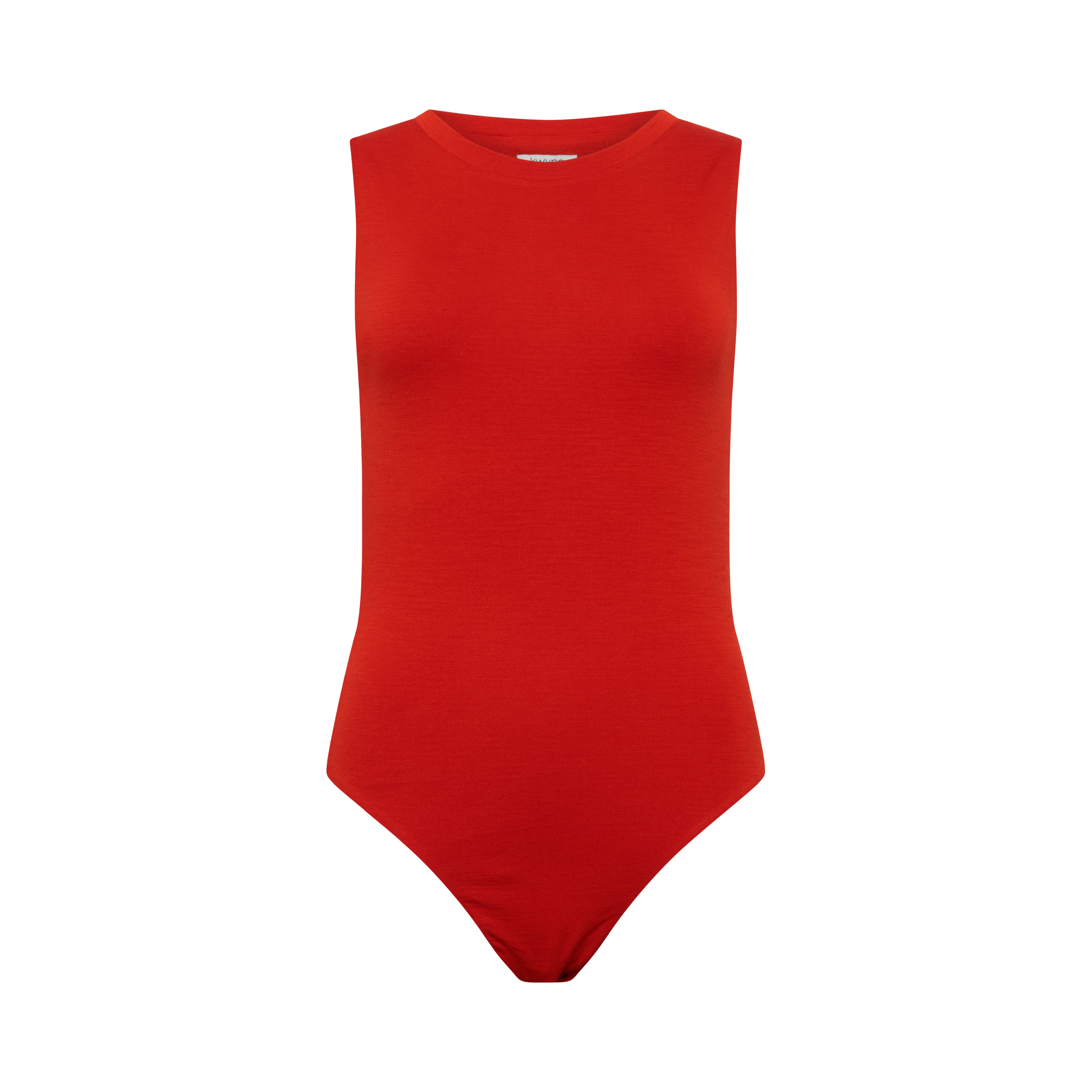 CLEO bodysuit hollowman, seamless bodice construction, A-frame, front-view, burnt red