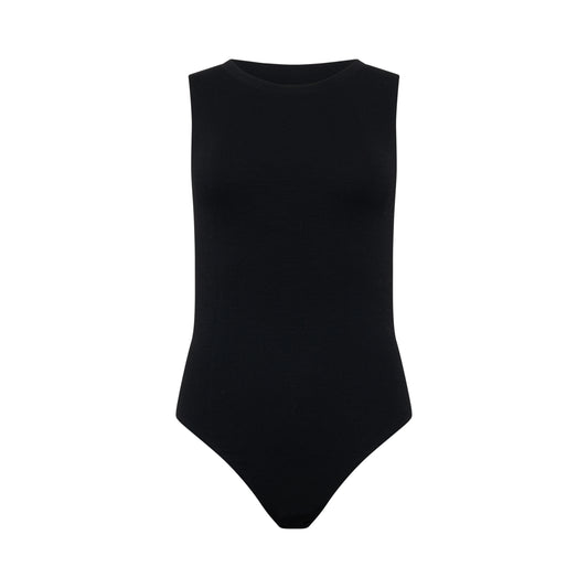 A-tank CLEO bodysuit hollowman, seamless bodice construction, black
