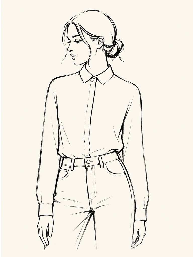 collared silk full button