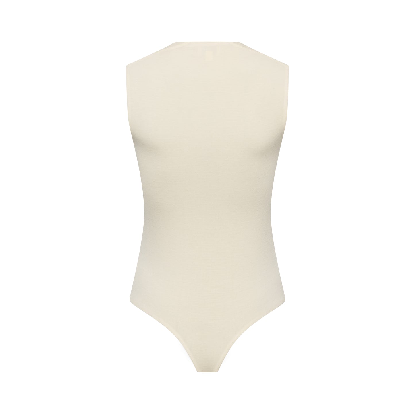 EMMI bodysuit hollowman, back view, bright cream