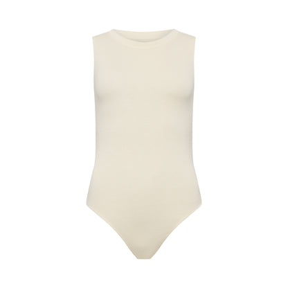 CLEO bodysuit hollowman, seamless bodice construction, A-frame, bright cream