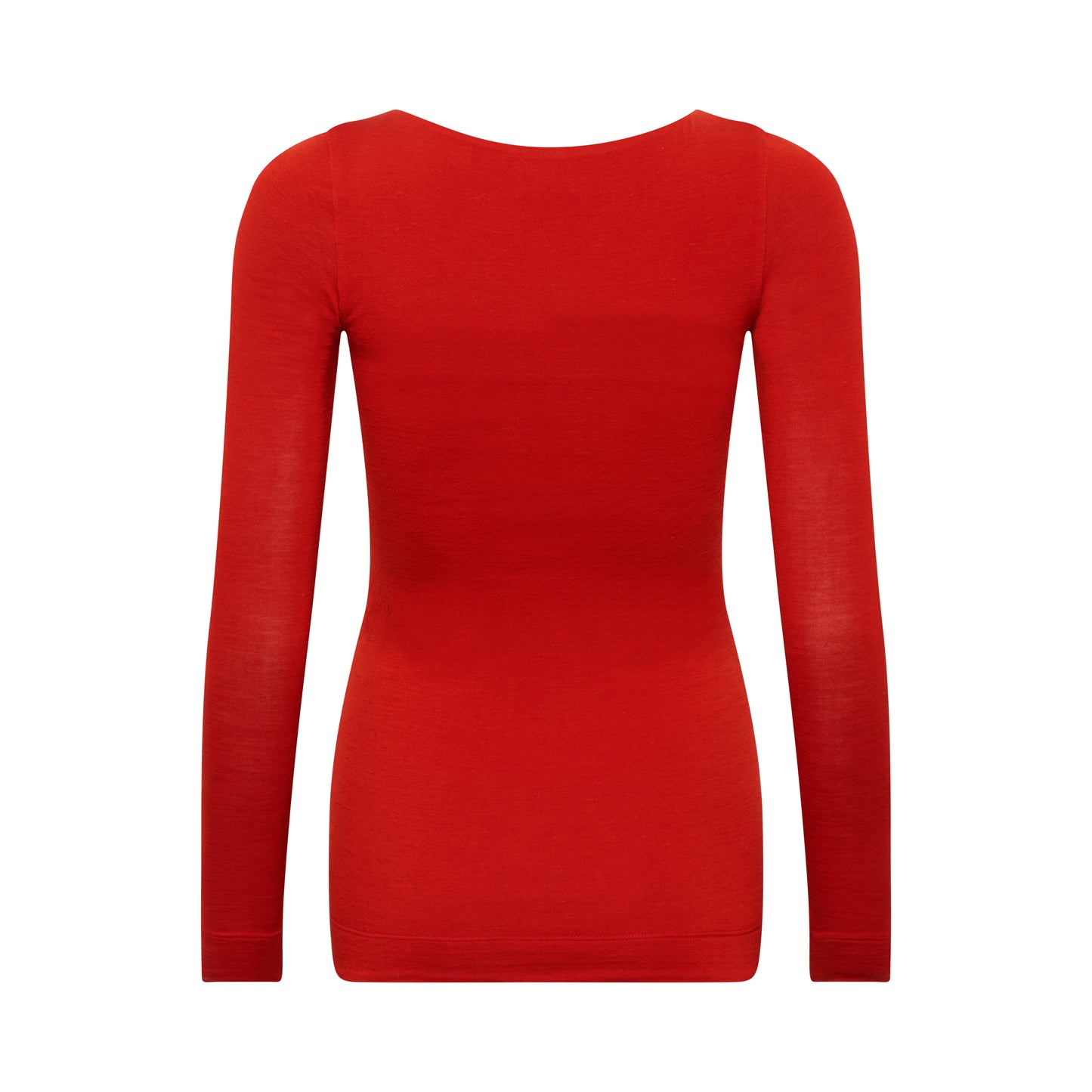 VALENTINA top hollowman, boatneck, back view, burnt red