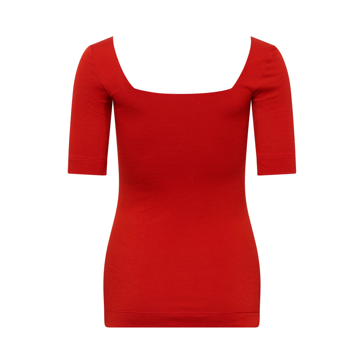 MIA top hollowman, square-neck back silhouette, burnt red