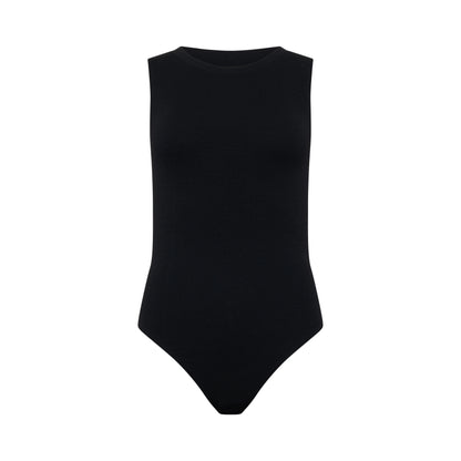 A-tank CLEO bodysuit hollowman, seamless bodice construction, black