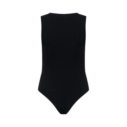 CLEO bodysuit hollowman, back view, black