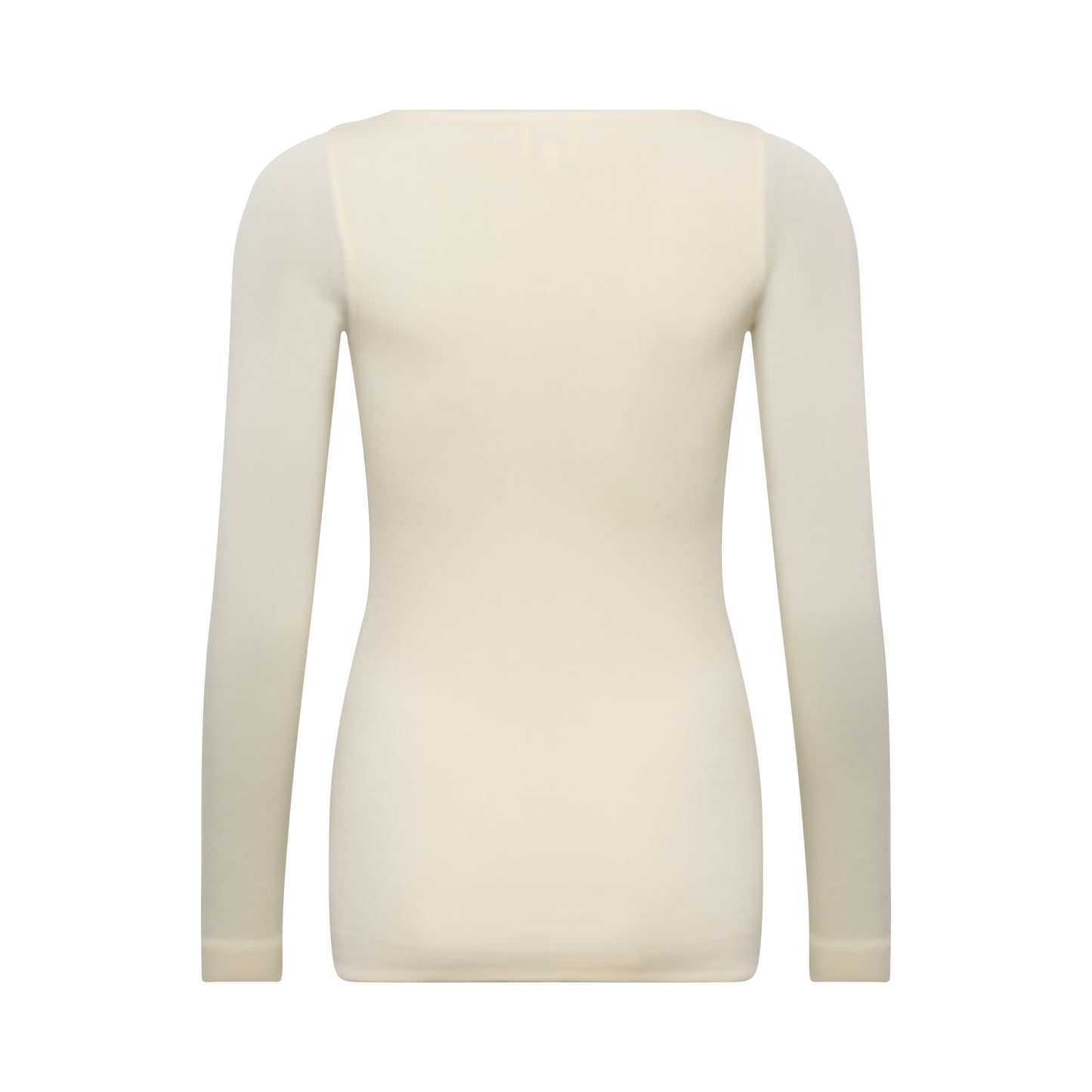 VALENTINA top hollowman, boatneck neckline , back view, bright cream